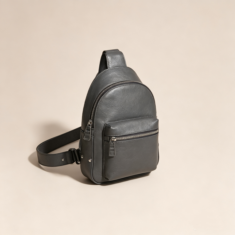 Lightweight Mini PU Sling Backpack Chest Bag