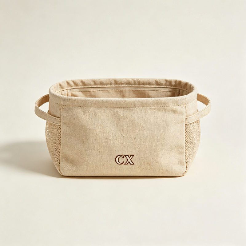 Foldable Canvas Storage Organizer Basket Bag