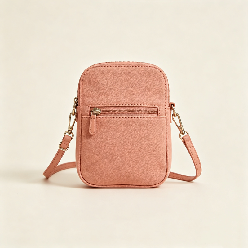 Slim Vertical Canvas Crossbody Shoulder Bag