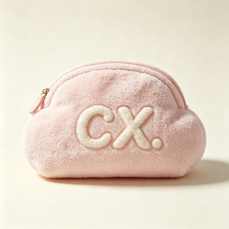 Fluffy Fleece Cloud Mini Cosmetic Purse