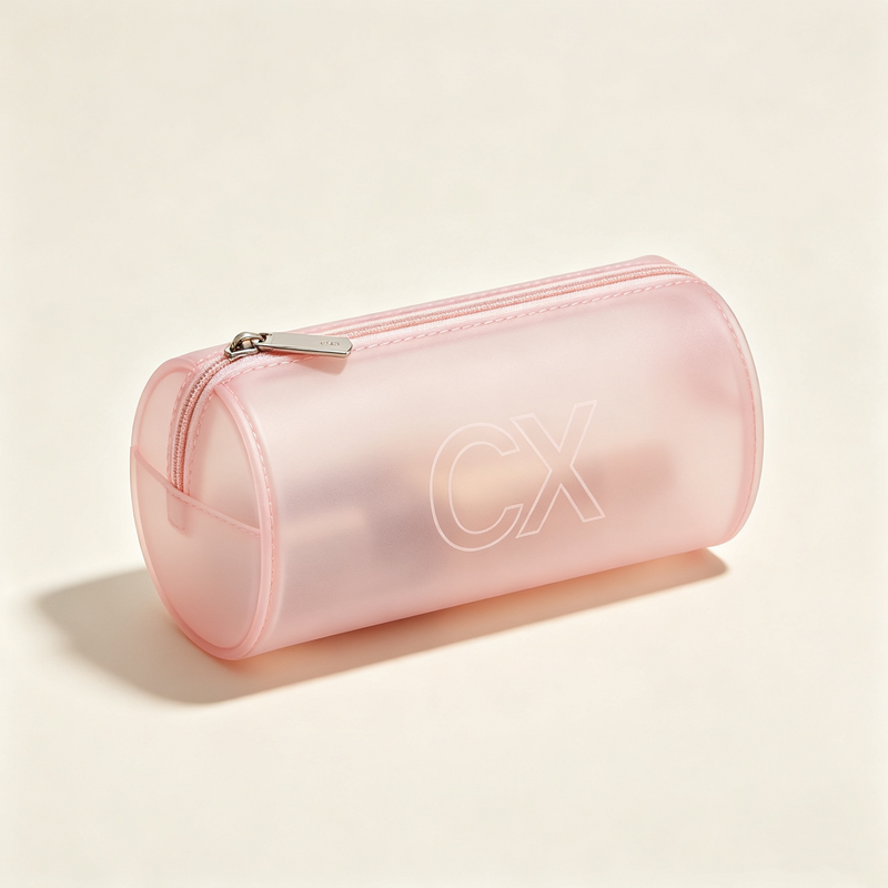 Cylinder Transparent TPU Makeup Brush Bag