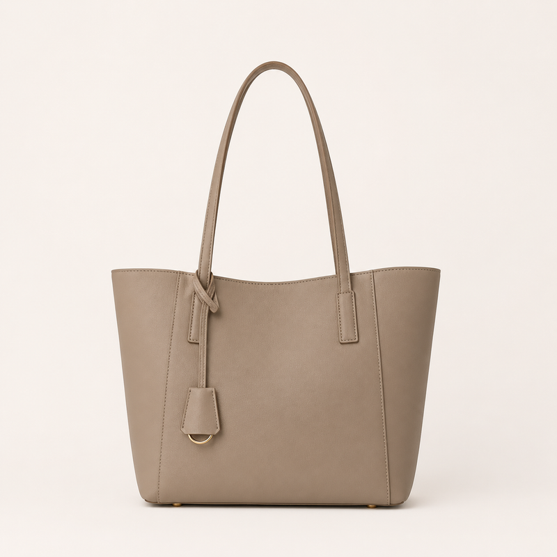 Classic Medium Size Daily PU Leather Tote Bag
