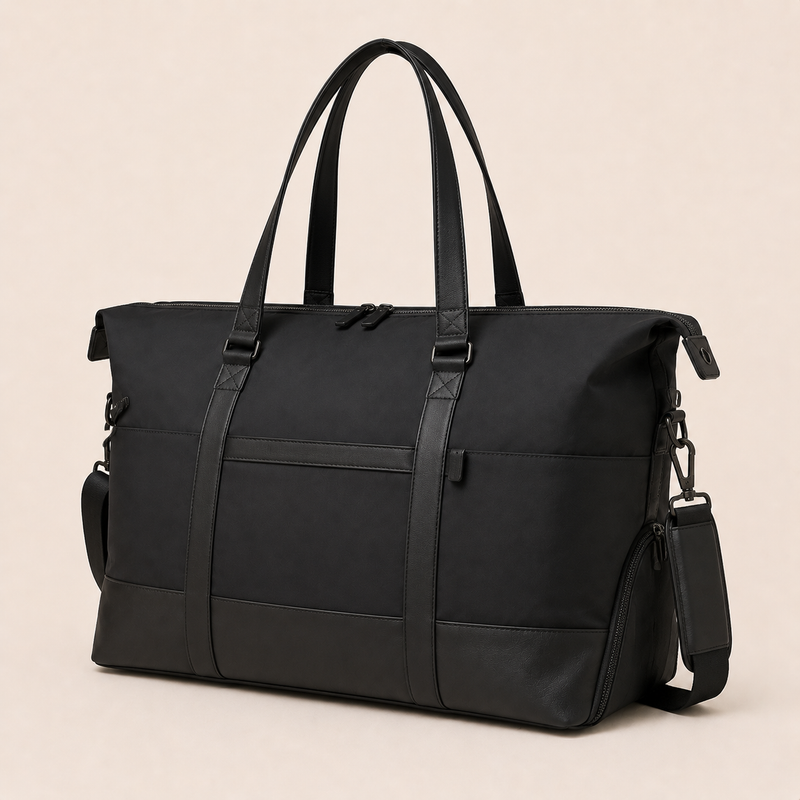 Expandable Large Nylon Travel Commuter Tote Bag