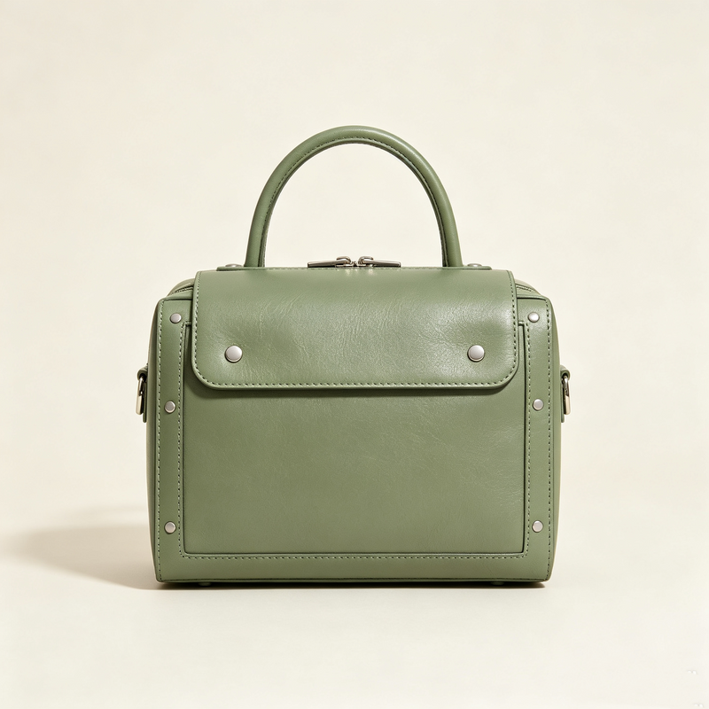 Retro Mini PU Boston Doctor Handbag