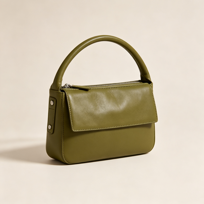 Small Flap PU Top Handle Shoulder Bag