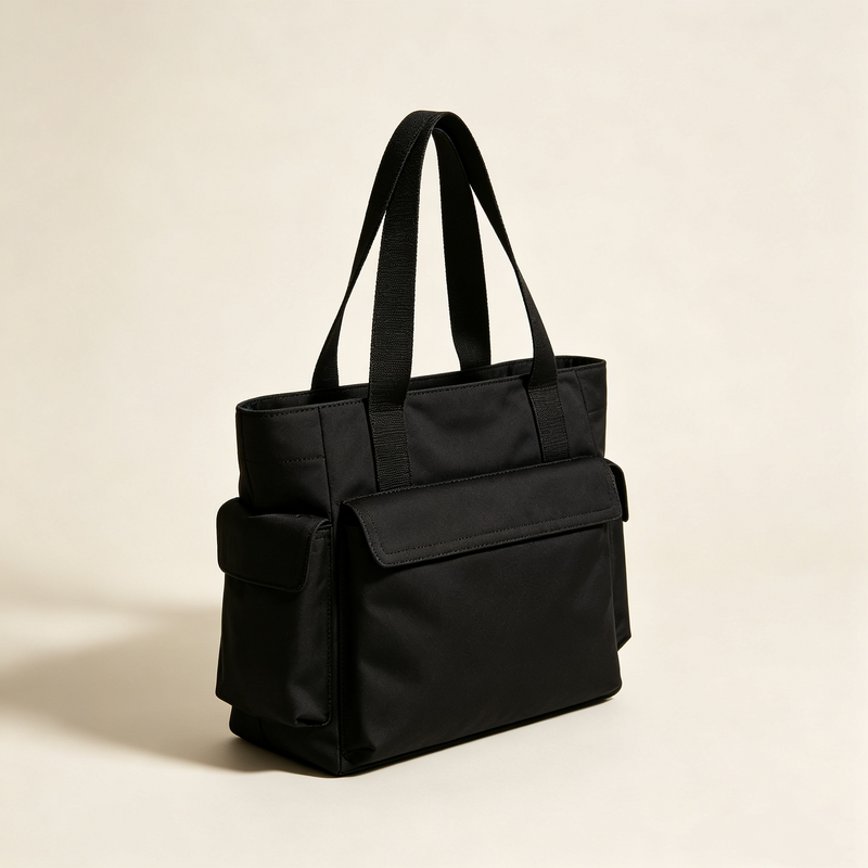 Multi-Pocket Office Canvas Commuter Tote Bag