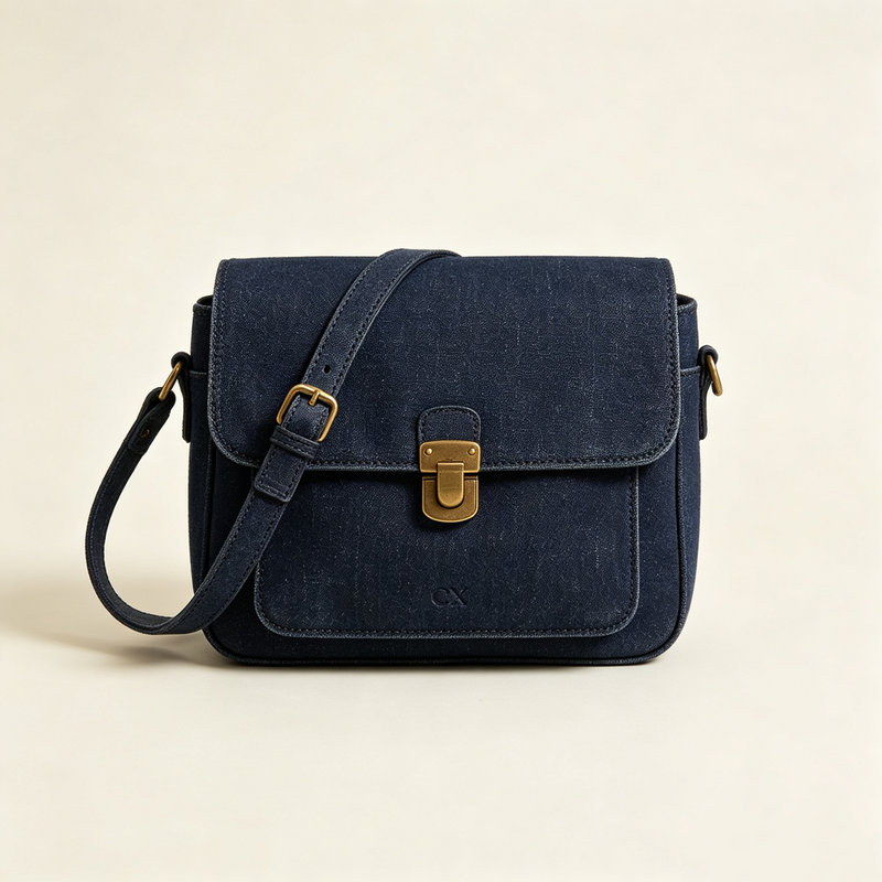 Vintage Canvas Flap Crossbody Messenger Bag