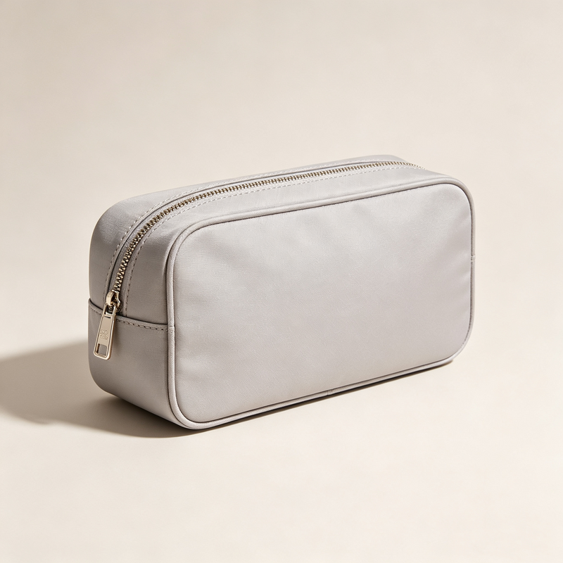 Slim Flat PU Leather Makeup Brush Pouch