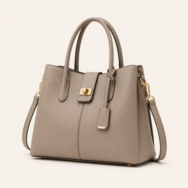 Office Flap Lock Top Handle Crossbody Bag