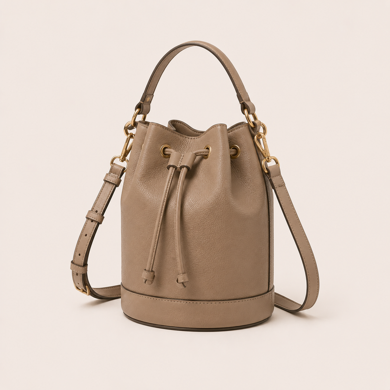 Drawstring Mini Bucket Crossbody Bag