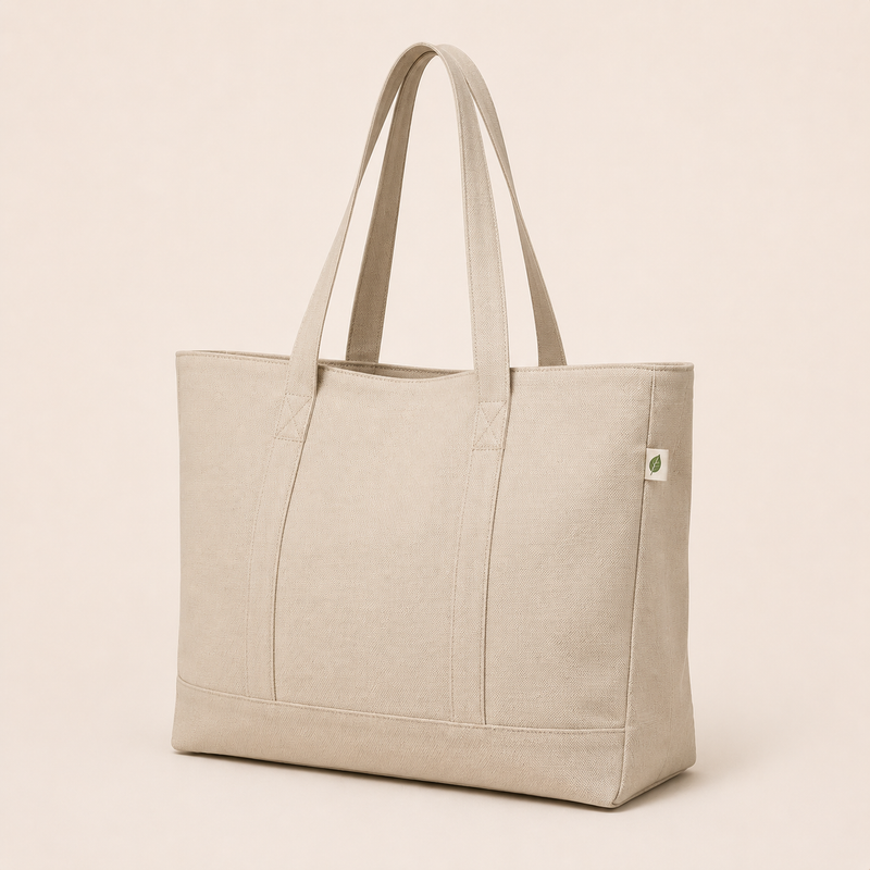 Minimalist Plain Canvas Shopping Tote Bag
