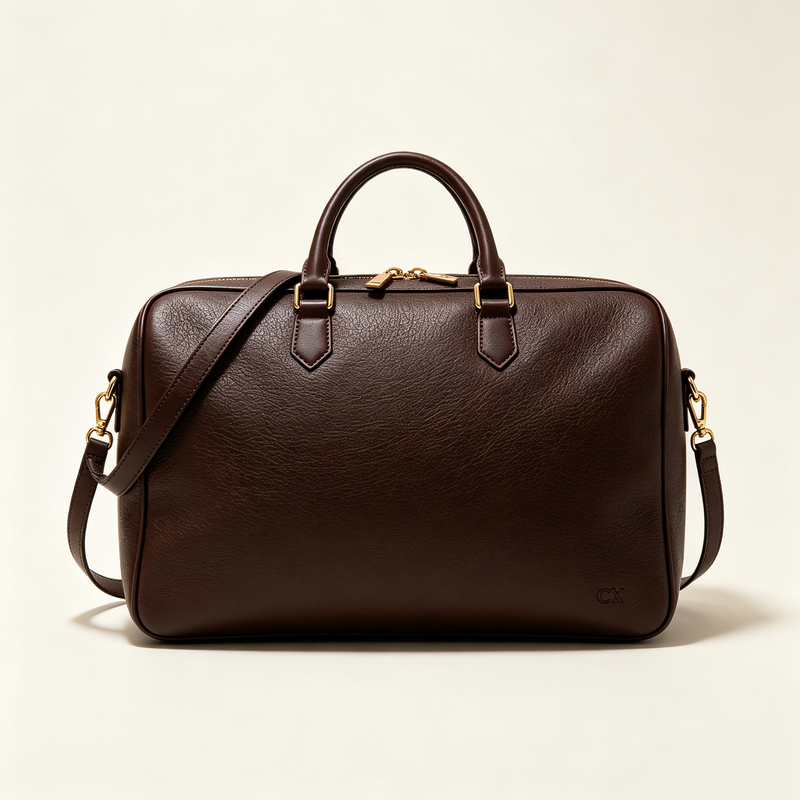 Classic Vintage PU Leather Doctor Style Travel Duffle Bag